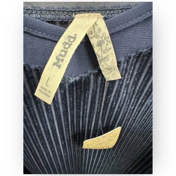 NWT Mudd Striped Velvet Slip Dress Size Large Mood Indigo N18 - Picture 4 of 7